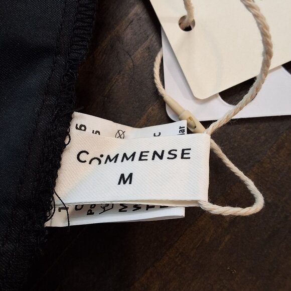 Commense Womens Satin Open-Back Pleated Mini Dress With Bow Detail Size M Little - Picture 6 of 8